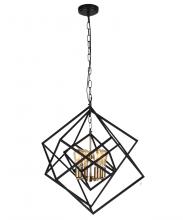 Vinci Lighting Inc. C1070-4AB/BK - Galaxia Chandelier Aged Brass/Black