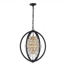 Avista Lighting Inc A7254BKGD - Avista Belair Chandelier 18" Black & Gold