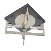 Avista Lighting Inc F3114BKBN - Avista Brink Flush Mount 4-Light Black & Brush Nickel