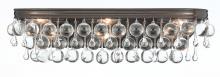 Crystorama 133-VZ - Calypso 6 Light Crystal Teardrop Vibrant Bronze Bathroom Vanity