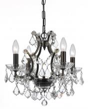 Crystorama 4454-VZ-CL-MWP - Filmore 4 Light Crystal Bronze Mini Chandelier