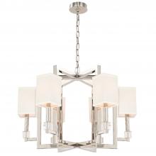 Crystorama 8886-PN - Dixon 6 Light Polished Nickel Chandelier