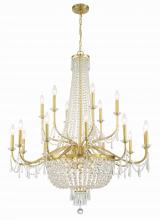 Crystorama HWD-7722-AG - Haywood 22 Light Aged Brass Chandelier