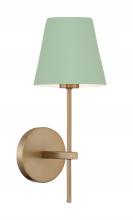 Crystorama XAV-B8321-VG-GR - Xavier 1 Light Vibrant Gold + Green Sconce