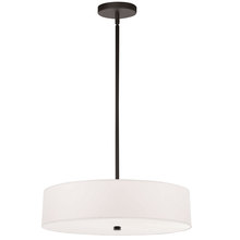 Dainolite 571-204P-MB-WH - 4LT Incandescent Pendant MB w/ White Shade