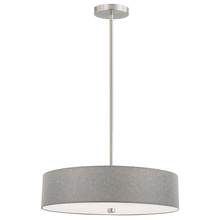 Dainolite 571-204P-SC-GRY - 4LT Incandescent Pendant SC w/ Grey Shade