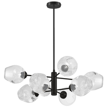 Dainolite ABI-268P-MB-CLR - 8 Light Halogen Matte Black Pendant w/ Clear Glass