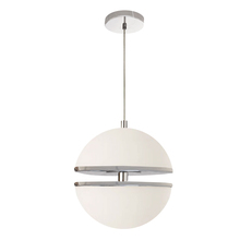 Dainolite AMC-1330LEDP-PC - 30W Pendant, Polished Chrome w/ White Glass