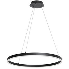 Dainolite CIR-2434C-MB - 34W Chandelier, Matte Black with White Acrylic Diffuser