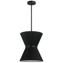 Dainolite CTN-121P-MB-797 - 1 Light Incandescent Pendant, Matte Black with Black Shade