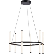 Dainolite CVT-2436C-MB - 36W Chandelier, Matte Black with White Acrylic Diffuser