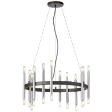 Dainolite DER-2424C-MB-PC - 24 Light Incandescent Matte Black & Polished Chrome Chandelier