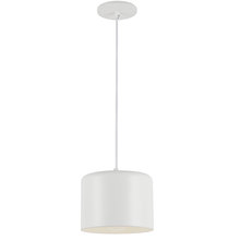 Dainolite EMI-81P-MW - 1 Light Incandescent Pendant, Matte White Shade