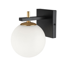 Dainolite VAD-51W-MB-AGB - 1 Light Halogen Wall Sconce, Matte Black and Aged Brass