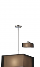 Levico LVB724SP-BNB - 3 Light Semi-Flush / Pendant - Brushed Nickel