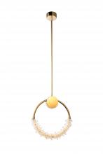 Bethel International BU08P15G - LED Single Pendant Lighting Gold