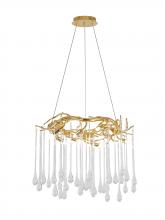 Bethel International CN25C23G - Chandelier Aluminum & Glass