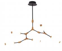 Bethel International FIT10C35BG - Black and Gold LED Chandelier