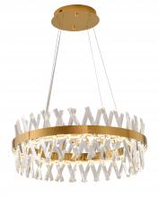 Bethel International FT52C26G - Metal and Crystal LED Chandelier