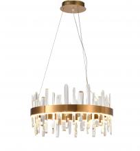 Bethel International FT70C24G-1 - Metal and Crystal LED Chandelier