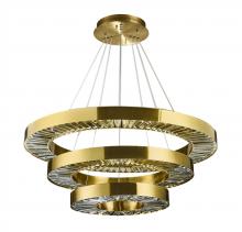 Bethel International GL311C31G - Metal and Crystal LED Chandelier