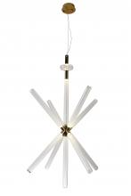 Bethel International ZD04C55G - Metal and Glass LED Chandelier