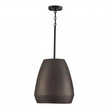 Capital Canada 354211UR - 1-Light Handcrafted Terracotta Pendant in Umber and Matte Black