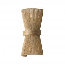 Capital Canada 652821MA - 2-Light Sconce in Matte Brass with Mango Wood and Handwrapped Natural Jute Rope String