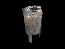 Avenue Lighting HF1607-NCK - Wilshire Blvd. Collection Polish Nickel Chain and Crystal Wall Sconce