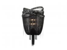 Avenue Lighting HF1609-BLK - Wilshire Blvd. Collection Black Steel Chain Foyer Hanging Fixture