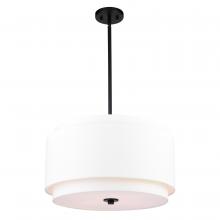 Vaxcel International P0392 - Burnaby 20.5-in 4 Light Pendant Black