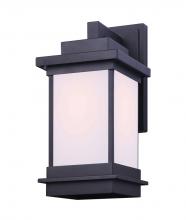 Canarm IOL472BK - AKELLO, MBK, 1 Lt Outdoor Down Light, Flat Opal Glass, 100W Type A