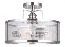 Canarm ISF626A03BN - Beckett 3 Light Semi Flush, Nickel Finish