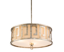 Lucas McKearn GN/Lemuria/P/L-S - Large Kitchen Island Pendant Semi Flush in Distressed Silver By Lucas McKearn Lemuria Family