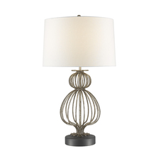 Lucas McKearn TLM-1018 - Lafitte Living or Bedroom Antique Silver Table Lamp By Lucas McKearn