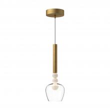  PD30501-BG/CL - Rise 6-in Brushed Gold/Clear LED Pendant