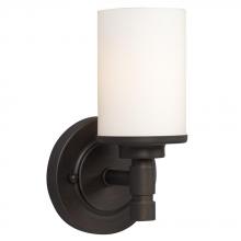 Galaxy Lighting 710651ORB - Single Light Vanity - Oil Rubbed Bronze w/ Satin White Glass