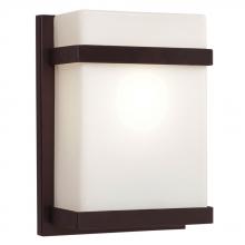 Galaxy Lighting L215580BZ012A1 - LED Wall Sconce - in Bronze finish with Satin White Glass (Suitable for Indoor or Outdoor Use)