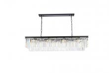 Elegant 1202D60MB/RC - Sydney 12 Light Matte Black Chandelier Clear Royal Cut Crystal