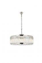 Elegant 1203D35PN/RC - Chelsea 10 Light Polished Nickel Chandelier Clear Royal Cut Crystal