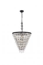 Elegant 1219D24BK/RC - Nordic 7 Lights Black Chandelier