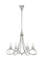 Elegant 1452D28PN - Lyndon 8 Light Polished Nickel Pendant