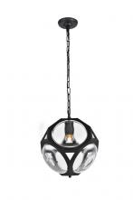 Elegant 1710D12FB - Vega 1 Light in Flat Black Pendant