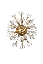 Elegant 2500W19SG - Vera 19 Inch Crystal Starburst Wall Sconce in Gold