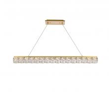 Elegant 3501D48G - Valetta 48 Inch LED Linear Pendant in Gold