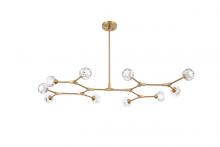 Elegant 3508D56G - Zayne 10 Light Pendant in Gold