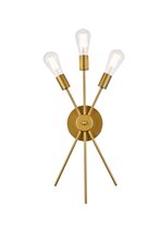 Elegant LD640W10BR - Lucca 11 inch bath sconce in brass