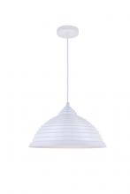 Elegant LDPD2044WH - Circa 1 Light White Pendant