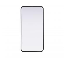 Elegant MR8A1836BLK - Contour Metal Rectangle Mirror 18x36 in Black