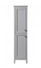 Elegant SC011665GR - 16 Inch Wide Bathroom Linen Storage Freestanding Cabinet In Grey